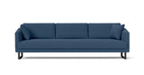 SOFÁ VENICE, BASE SUSPENDIDA U — simulación de color del tapizado Crevin Sublim 43. Color orientativo.