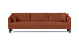 SOFÁ VENICE, BASE SUSPENDIDA, PATAS MADERA — simulación de color del tapizado Crevin Sublim 26. Color orientativo.