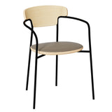 Silla Pecan con asiento tapizado - PUNT · vista 1