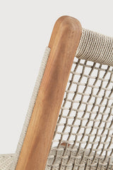 Sillón de jardín Jack Woven Ethnicraft, Teca / Beige, detalle
