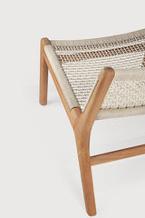 Sillón de jardín Jack Woven Ethnicraft, Teca / Beige, detalle