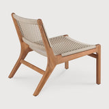Sillón de jardín Jack Woven Ethnicraft, Teca / Beige, vista lateral