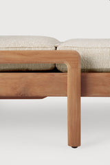 Tumbona de jardín ajustable Jack Ethnicraft, Teca / Natural, detalle