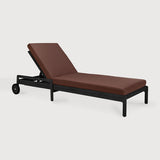 Tumbona de jardín ajustable Jack Ethnicraft, Teca negra / Burgundy, vista frontal