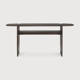 Consola PI de Ethnicraft, Caoba teñida de marrón oscuro — barnizado, 160 x 40 x 75 cm, vista frontal