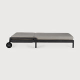 Tumbona de jardín ajustable Jack Ethnicraft, Teca negra / Mocha, vista lateral