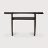 Consola PI de Ethnicraft, Caoba teñida de marrón oscuro — barnizado, 130 x 40 x 75 cm, vista frontal