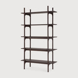 Estantería PI de pie de Ethnicraft · Caoba Dark brown · 110x39x187h cm · vista lateral