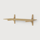 Estantería de pared PI horizontal Ethnicraft, Roble aceitado, 100x35x28h cm, vista lateral