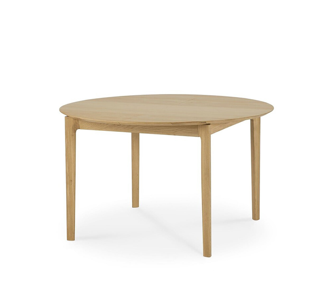Mesa redonda extensible Zafiro-R de diseño madera diferentes tamaños y  acabados