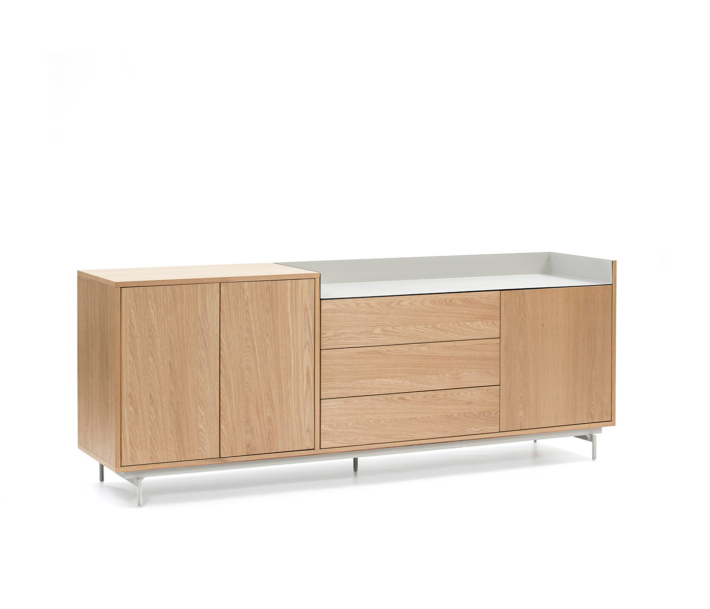 Mueble aparador para comedor modelo Valley 2 puertas 3 cajones