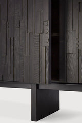 Aparador Mosaic de Ethnicraft · Teca y caoba Off black · 170x45x82h cm · detalle 6