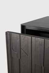 Mueble TV Mosaic de Ethnicraft · Teca y caoba Off black · 162x45x53h cm · detalle 4