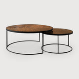 Mesa de centro nido Nesting de Ethnicraft · Espejo Bronze copper · vista de producto