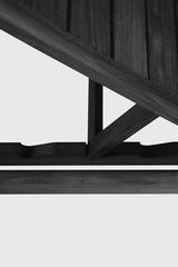 Tumbona de jardín ajustable Jack Ethnicraft, Teca negra / Sin Cojín, detalle
