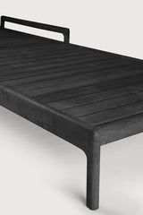Tumbona de jardín ajustable Jack Ethnicraft, Teca negra / Sin Cojín, detalle