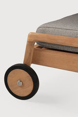 Tumbona de jardín ajustable Jack Ethnicraft, Teca / Mocha, detalle