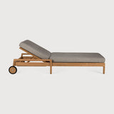 Tumbona de jardín ajustable Jack Ethnicraft, Teca / Mocha, vista lateral
