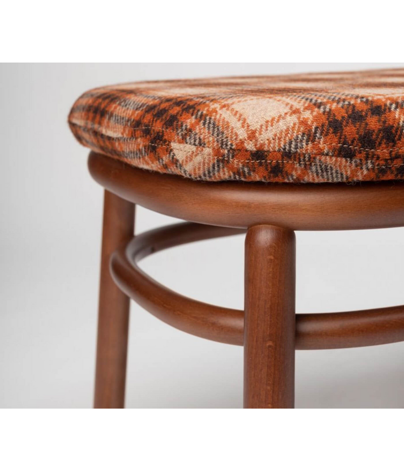 Banco Lana Madera Ottoman + Harris Tweed