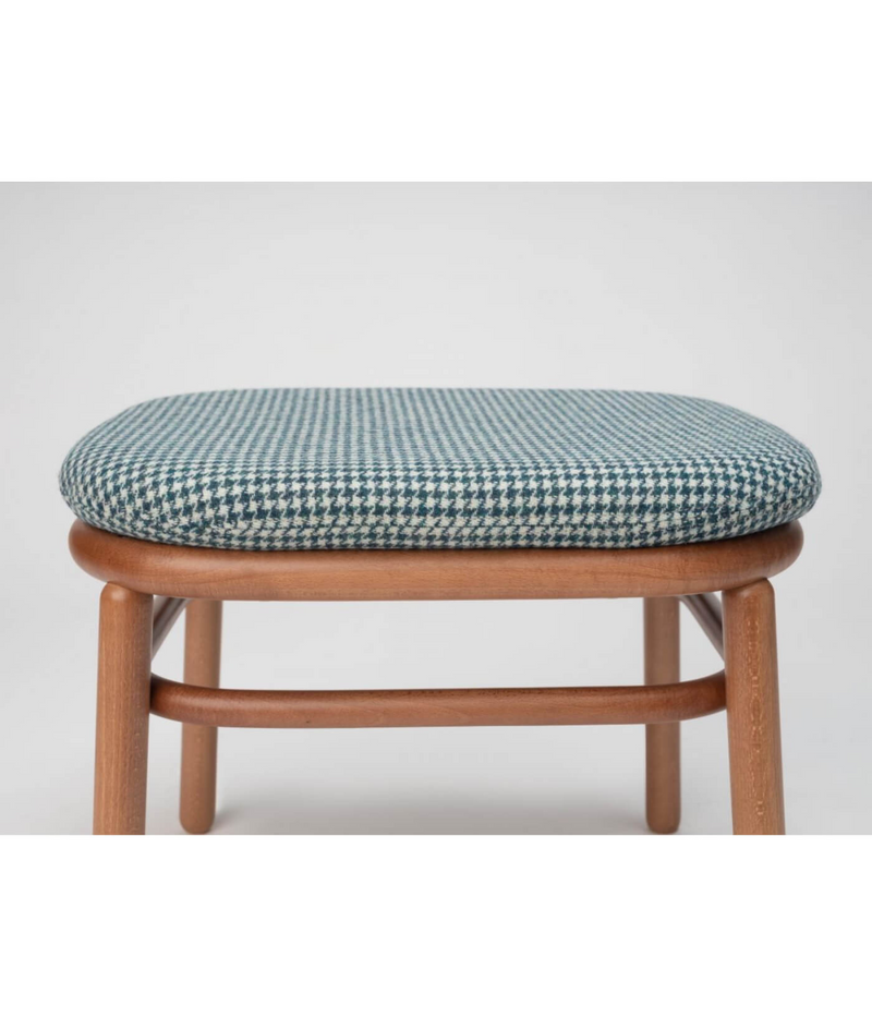 Taburete Ottoman Lana Madera + Harris Tweed