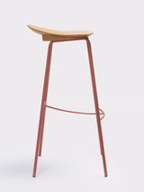 Taburete Ant H68 / H79 - Ondarreta — H79, polipropileno Capuccino y estructura Brique · 7