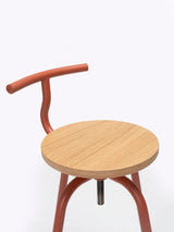 Taburete Tam Giratorio H65-H75 Acero de Ondarreta, detalle