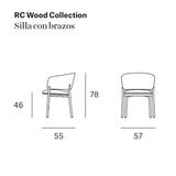Sillón RC Wood - Blasco&Vila · plano de medidas