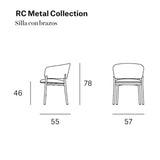 Sillón RC Metal - Blasco&Vila · plano de medidas