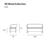 Sofá RC Metal - Blasco&Vila · plano de medidas