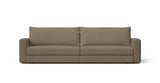 SOFÁ FRONT BASE A SUELO — simulación de color del tapizado Crevin Sublim 75. Color orientativo.