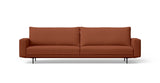SOFÁ FRONT BASE SUSPENDIDA — simulación de color del tapizado Crevin Sublim 26. Color orientativo.