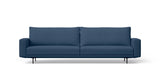 SOFÁ FRONT BASE SUSPENDIDA — simulación de color del tapizado Crevin Sublim 43. Color orientativo.