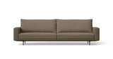 SOFÁ FRONT BASE SUSPENDIDA — simulación de color del tapizado Crevin Sublim 75. Color orientativo.