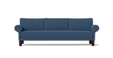 SOFÁ MAGNUS, BASE SUSPENDIDA, PATAS MADERA — simulación de color del tapizado Crevin Sublim 43. Color orientativo.