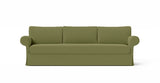 SOFÁ MAGNUS FALDÓN — simulación de color del tapizado Crevin Sublim 30. Color orientativo.