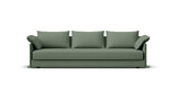 SOFÁ SENSO BASE A SUELO. BRAZO BAJO. ASIENTO CON COJÍN ÚNICO — simulación de color del tapizado Crevin Sublim 34. Color orientativo.