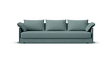 SOFÁ SENSO BASE A SUELO. BRAZO BAJO. ASIENTO CON COJÍN ÚNICO — simulación de color del tapizado Crevin Sublim 40. Color orientativo.