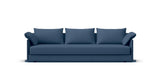 SOFÁ SENSO BASE A SUELO. BRAZO BAJO. ASIENTO CON COJÍN ÚNICO — simulación de color del tapizado Crevin Sublim 43. Color orientativo.