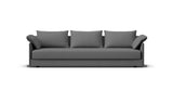 SOFÁ SENSO BASE A SUELO. BRAZO BAJO. ASIENTO CON COJÍN ÚNICO — simulación de color del tapizado Crevin Sublim 52. Color orientativo.