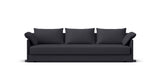 SOFÁ SENSO BASE A SUELO. BRAZO BAJO. ASIENTO CON COJÍN ÚNICO — simulación de color del tapizado Crevin Sublim 53. Color orientativo.