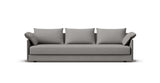 SOFÁ SENSO BASE A SUELO. BRAZO BAJO. ASIENTO CON COJÍN ÚNICO — simulación de color del tapizado Crevin Sublim 54. Color orientativo.