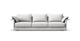 SOFÁ SENSO BASE A SUELO. BRAZO EN L. ASIENTO CON VARIOS COJINES — simulación de color del tapizado Crevin Sublim 01. Color orientativo.