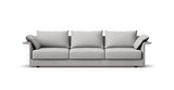 SOFÁ SENSO BASE A SUELO. BRAZO EN L. ASIENTO CON VARIOS COJINES — simulación de color del tapizado Crevin Sublim 07. Color orientativo.