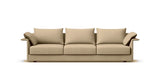SOFÁ SENSO BASE A SUELO. BRAZO EN L. ASIENTO CON VARIOS COJINES — simulación de color del tapizado Crevin Sublim 19. Color orientativo.