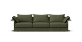 SOFÁ SENSO BASE A SUELO. BRAZO EN L. ASIENTO CON VARIOS COJINES — simulación de color del tapizado Crevin Sublim 32. Color orientativo.