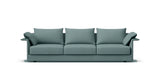 SOFÁ SENSO BASE A SUELO. BRAZO EN L. ASIENTO CON VARIOS COJINES — simulación de color del tapizado Crevin Sublim 40. Color orientativo.