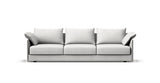 SOFÁ SENSO BASE A SUELO. BRAZO BAJO. ASIENTO CON VARIOS COJINES — simulación de color del tapizado Crevin Sublim 01. Color orientativo.