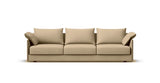 SOFÁ SENSO BASE A SUELO. BRAZO BAJO. ASIENTO CON VARIOS COJINES — simulación de color del tapizado Crevin Sublim 19. Color orientativo.