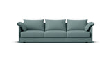 SOFÁ SENSO BASE A SUELO. BRAZO BAJO. ASIENTO CON VARIOS COJINES — simulación de color del tapizado Crevin Sublim 40. Color orientativo.