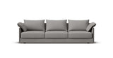 SOFÁ SENSO BASE A SUELO. BRAZO BAJO. ASIENTO CON VARIOS COJINES — simulación de color del tapizado Crevin Sublim 54. Color orientativo.